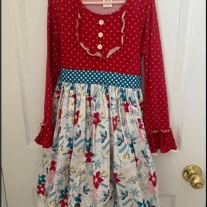 Girls WildFlowers floral holiday dress.